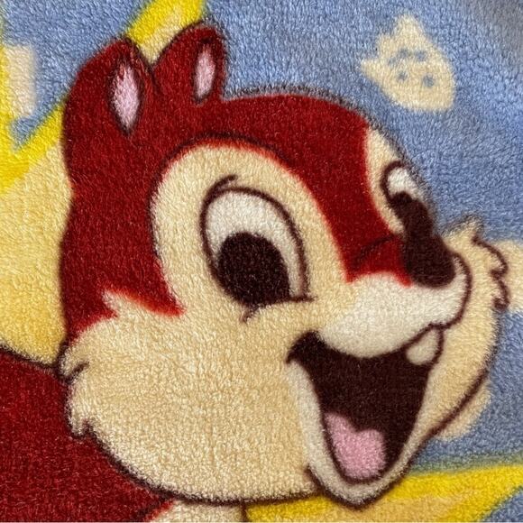 Vintage Chip and Dale Disney Blue Throw Blanket Lap Cover Rare 38” x 58” - Picture 5 of 11